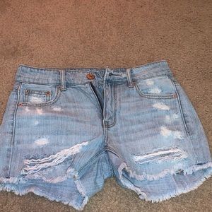 Light Washed Jean Shorts